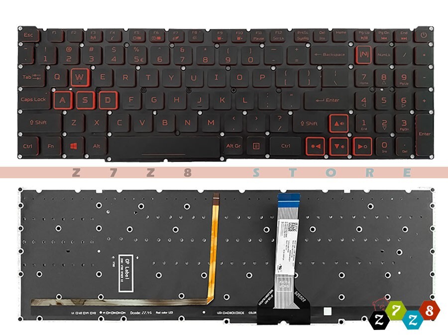 New ACER Nitro 5 N22C1 N20C1 AN51546 AN51558 AN51556 US Keyboard Red Backlit eBay