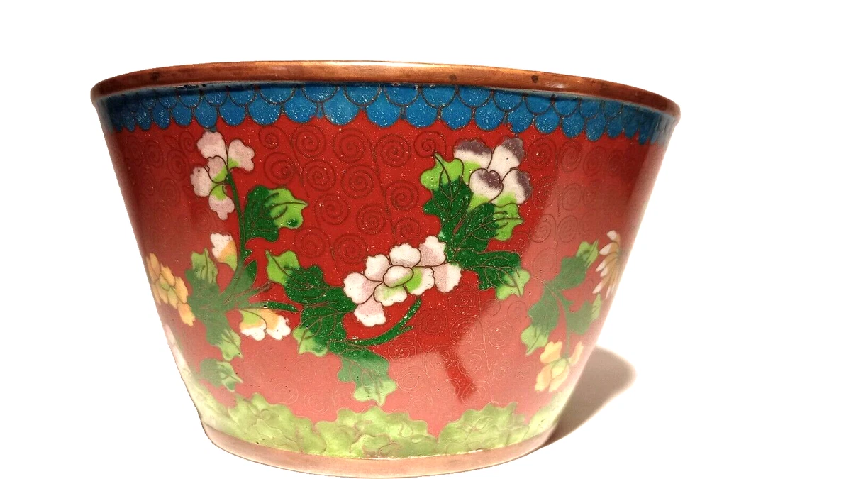 古董原始景泰蓝古董中国盆| eBay
