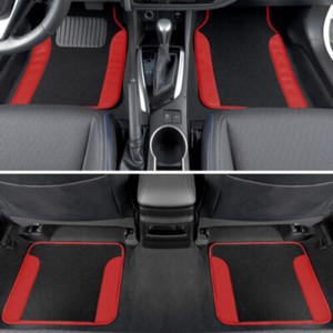 BDK Rouge Tous les temps Tapis de voiture lourds Linges d'intérieur pour...