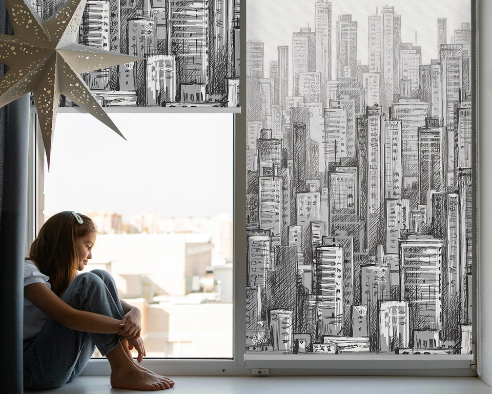 Jalousie Fensterrollo Montage In Der Fensternische Easy Fix Schnurzug Stadt - Bild 2 von 4