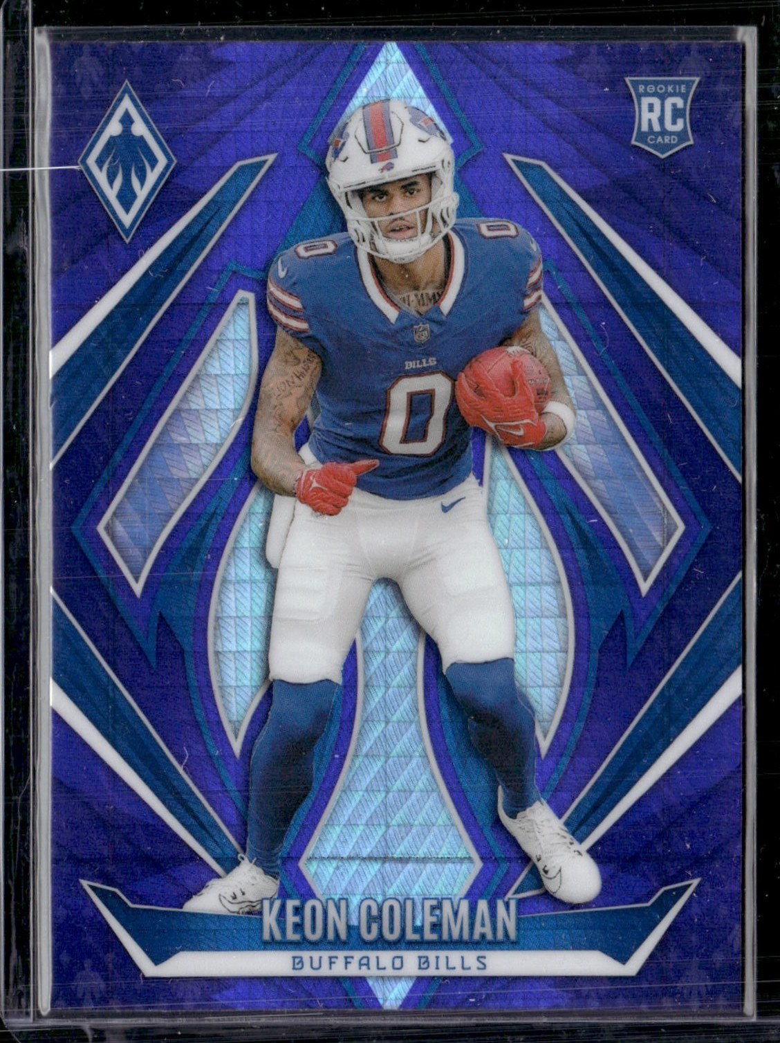 2024 Panini Phoenix Rookie Keon Coleman #213 Purple Hyper Prizm (56G)