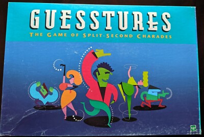 Guesstures The Game Of Split-Second Charades (1999) A Milton Bradley Game Hasbro