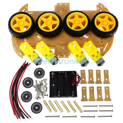 4WD Robot Smart Car Chassis Kits car with Speed Encoder for Arduino CA