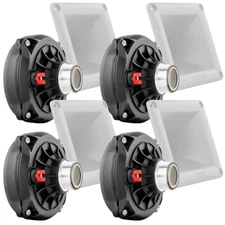 4x DS18 PRO-DR250TI 2" VC Titanium Compression Driver 200 Watts Rms 8 ohm + Horn