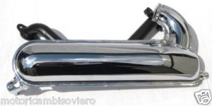FACO MARMITTA SCARICO ESPANSIONE SILURO CROMATA "BANANA" VESPA 125 ET3 PRIMAVERA FACO MARMITTA SCARICO ESPANSIONE SILURO CROMATA "BANANA" VESPA 125 ET3 PRIMAVERA