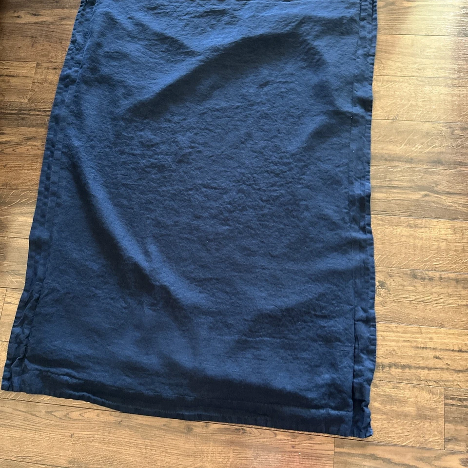 Restauración Hardware Azul Marino Lavado a la Piedra Belga Lino King Tumbona Falsa 42x30 Foto 2 de 4