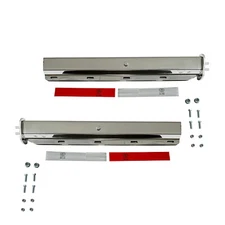 1.125" Straight Semi Truck Spring Loaded Mud Flap Hanger Stainless Steel RH & LH