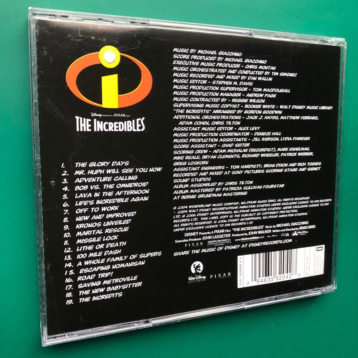 Michael Giacchino INCREDIBLES Animation Spy Film Soundtrack CD