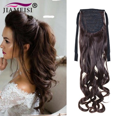 22 Clip In Ponytail Hair Extension Kanekalon Women Long Curly