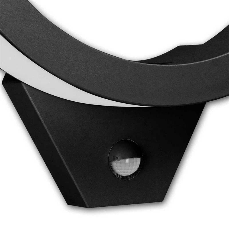 Design LED Aussen-Wand-Leuchte 10W 800lm mit Bewegungsmelder, Bogen-Wand-Lampe - Bild 4 von 4