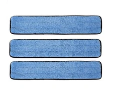 (3) 24" Commercial Microfiber Wet Mopping Refill Pads by Real Clean