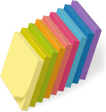 (9 Pack) Sticky Notes 3X3 Inches Colorful Sticky Notes，Super Sticking Power Brig