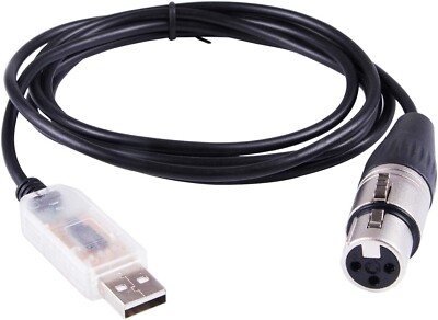 USB to DMX512 Interface Adapter Cable Stage Controller Dimmer RS485