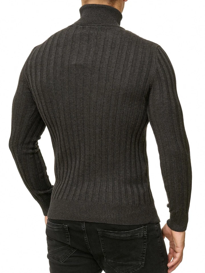 Jersey de punto Redbridge para hombre suéter tejido cuello alto sudadera jersey de punto Foto 3 de 4
