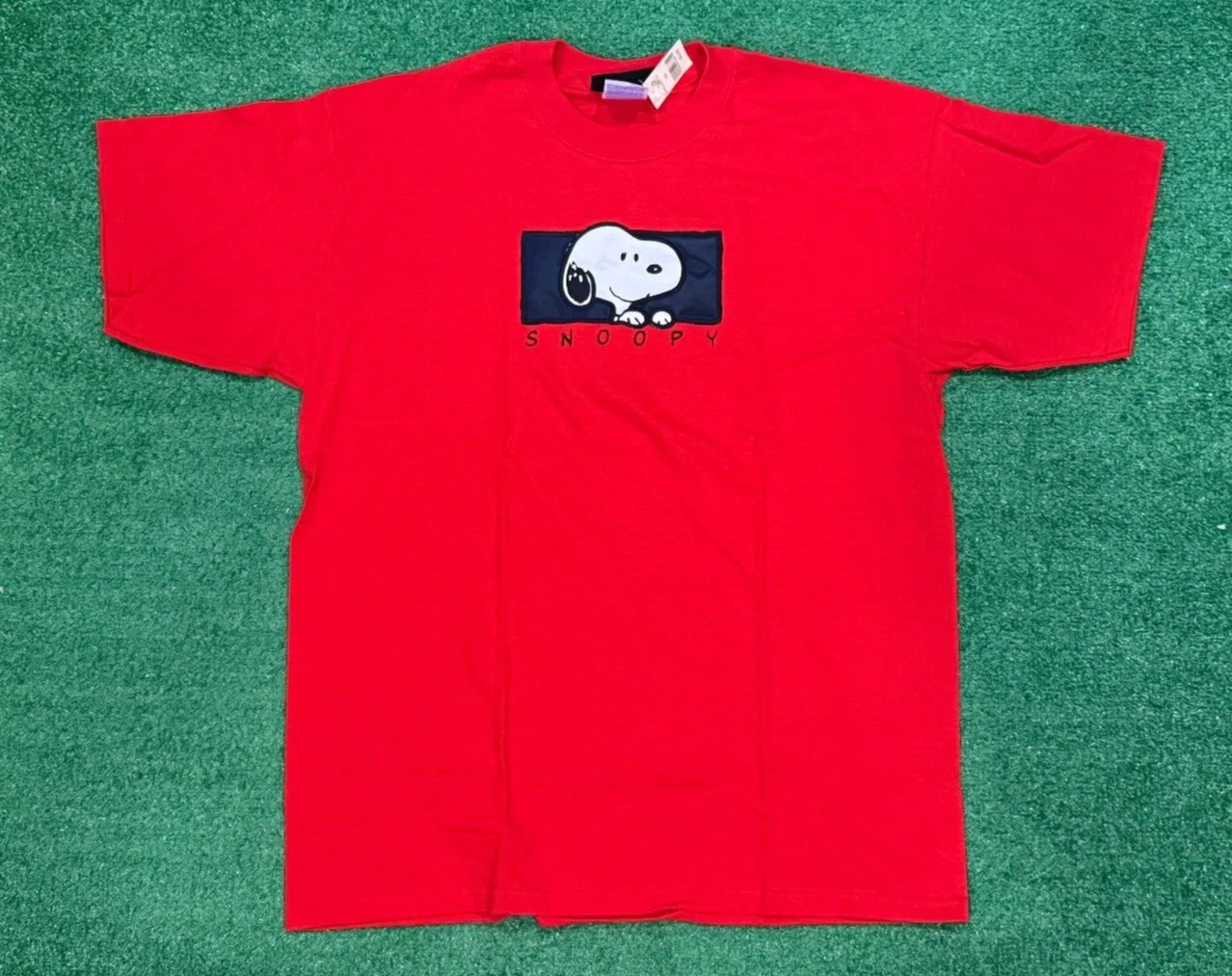 Vintage Peanutes Collection Camp Snoopy Box Logo Shirt Mens Size Extra Large NWT