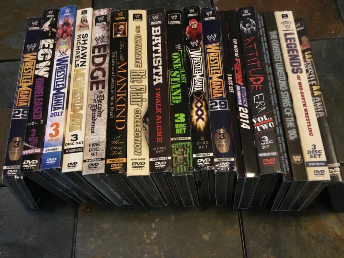 WWE wrestling dvd 16 lot 15/3disc sets 2004 - 2017 Batista WWE wrestling dvd 16 lot 15/3disc sets 2004 - 2017 Batista