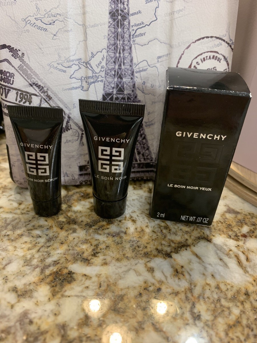 Givenchy 3Pc Le Soin Noir Travel Set Cream Serum+ Eye Cream New Tube