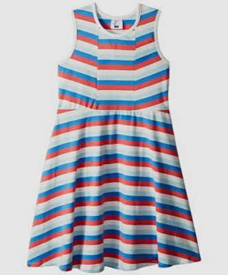 blue striped skater dress $75 ToobyDoo Girls' Blue Striped Sleeveless Fit & Flare Skater Dress Size  7Y