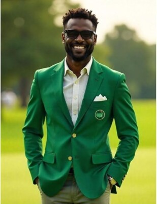 Master Golf Tournament Green Blazer Sports Coat Two Button For