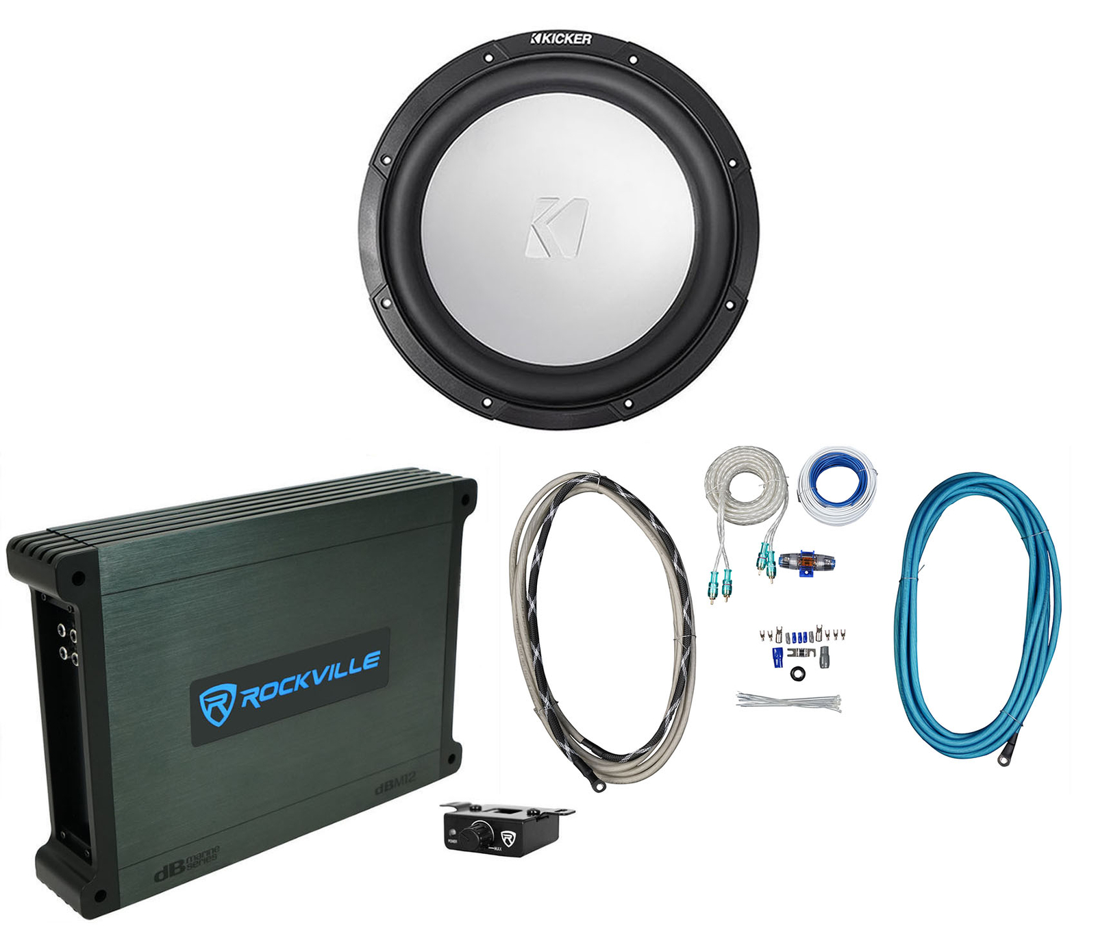 Морской лодочный сабвуфер KICKER 45KM124 12 мощностью 350 Вт Монофонический усилитель Комплект усилителей