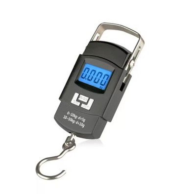Digitale Handwaage 50kg Gepäck Angeln Post Reisen Tragbar Kompakt LED LCD