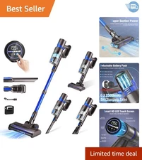 Hurricane-Suction Cordless Vacuum Cleaner - 6-Layer Filtration & Quiet Operation