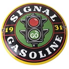 Vintage Signal Gasoline Porcelain Sign - Traffic Light Go Logo Sign