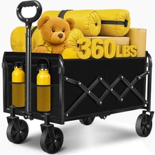 Collapsible Wagon, Foldable Wagon Cart, Wagons Carts Foldable with All-Terrai...