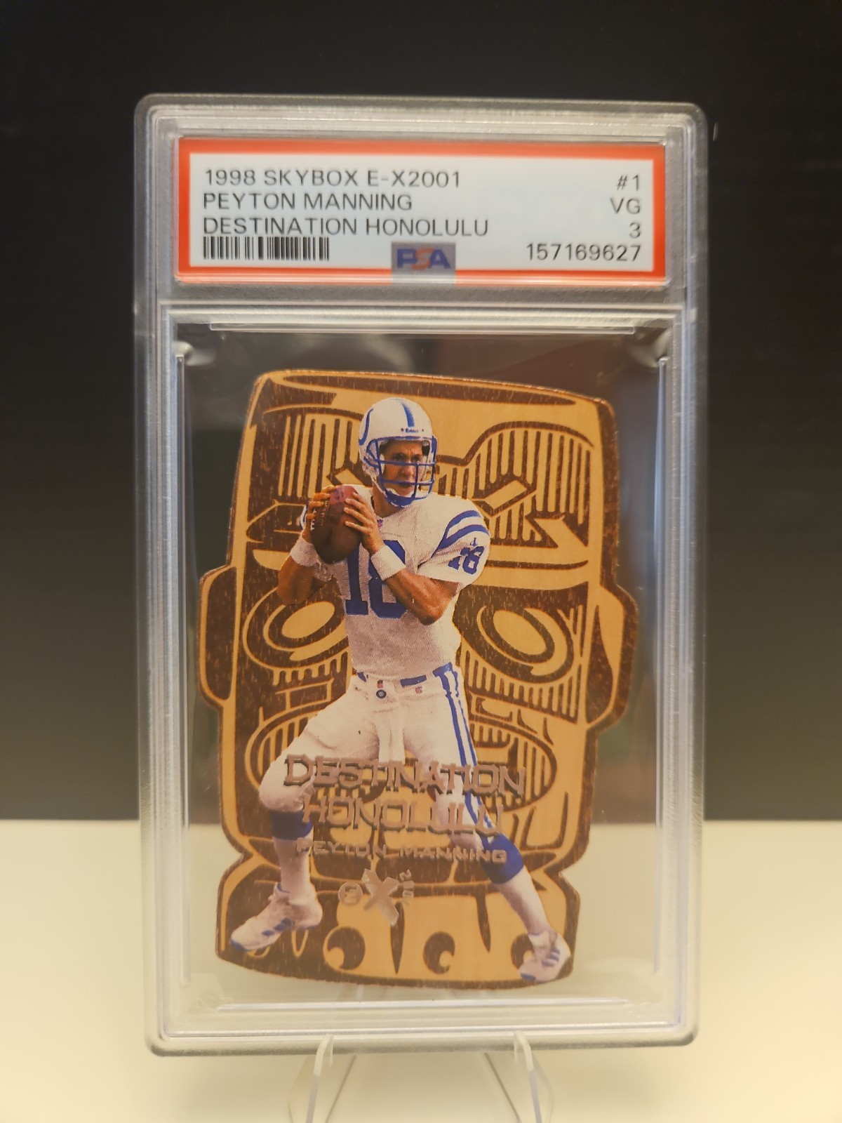 1998 Skybox EX 2001 - Destination Honolulu Peyton Manning #1 DH (RC) PSA 3 view 7