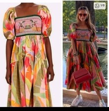 Medium Farm Rio Garden Beaded Mididress