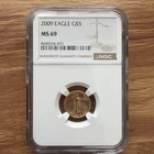 2009 $5 American Gold Eagle 1/10 Oz NGC MS69