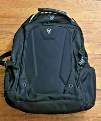 Victoria Tourist Black Motorcycle Backpack 16'' Laptop Backpack - Tablet & Audio
