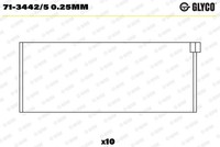 Glyco Pleuellager 71-3442/5 0.25Mm FüR Audi VW