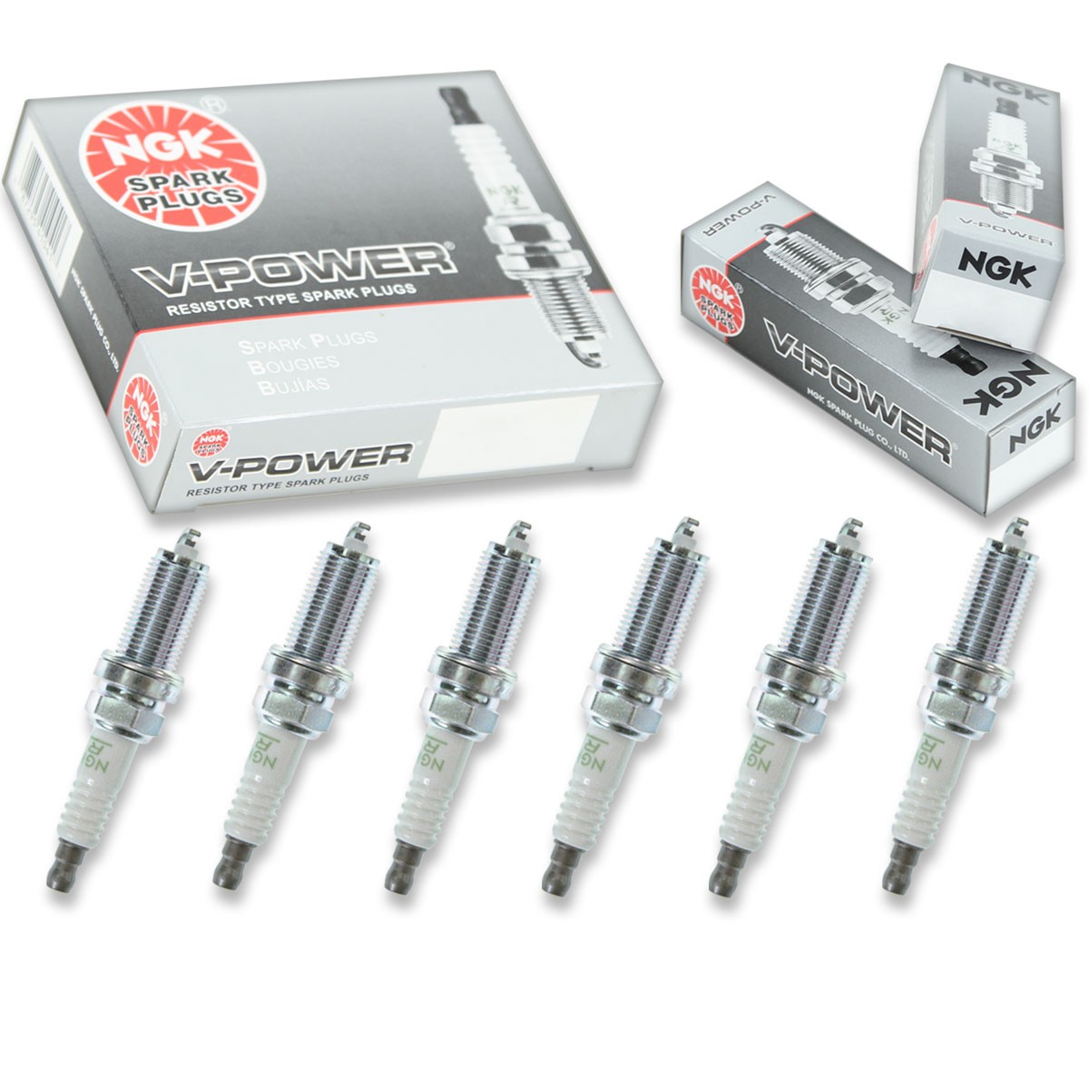6 pcs NGK V-Power Spark Plugs for 2006-2009 BMW Z4 3.0L L6 - Engine Kit Set ku