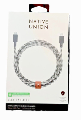 Native Union Belt Cable XL 10ft USB-C to cabel  60W Fast Charging