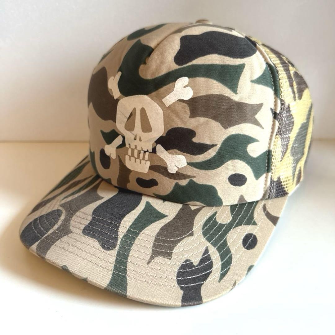 帽子 90s- stussy night camouflage hat Vintage Stussy Camo Hat 90's Snapback Adjustable Back Stussy