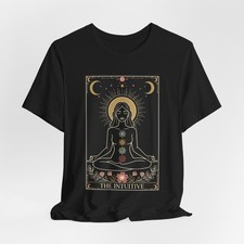 Modern Tarot The Intuitive Tee | celestial line art, zodiac minimalist