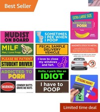 Ultimate Funny Car Magnet Set - 10 Removable Waterproof Decals for Pranks