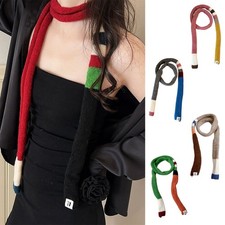 Womens Fashion Scarf Multicolor Polyester Narrow Style All Season Wear