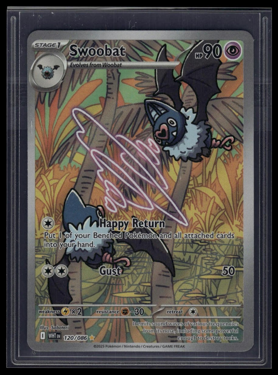 Swoobat 2025 Scarlet & Violet: White Flare #120/086 Illustration Rare Price  Guide - Sports Card Investor