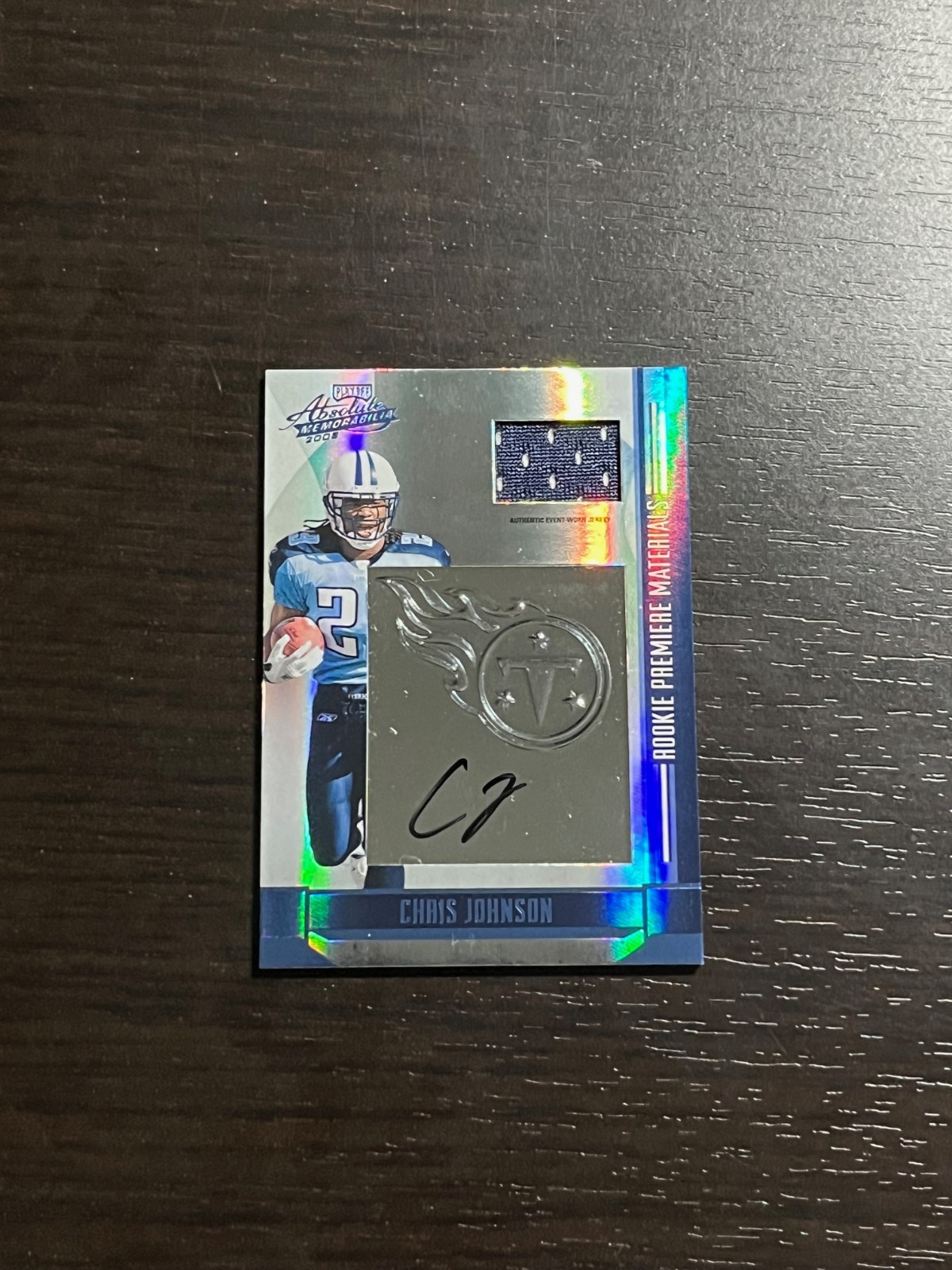 Chris Johnson Playoff Absolute Memorabilia Rookie Premiere Materials #276 Autograph