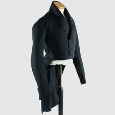 Men's New War 1804th Portrait Coat Navy Blue Wool Military Tail Jacket