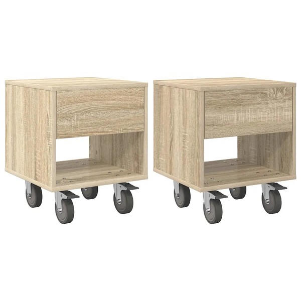 Nachttisch Set 2Er Sonoma Eiche Holzwerkstoff 40X40X48 Cm-image