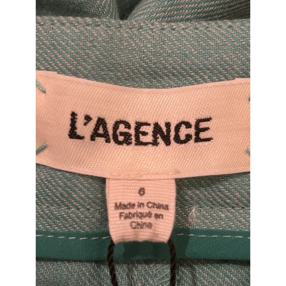 Новый с Ярлыками L'Agence морской пены Saige сафари льняной смеси шорты размер 6 - Изображение 4 из 4