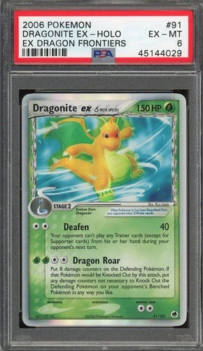 2006 Pokemon - Dragonite EX PSA 6