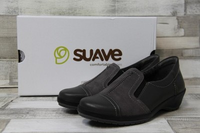 suave Damen Slipper grau/dunkelgrau