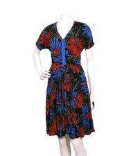 Anthropologie Plenty Tracy Reese Dress M Floral Jersey Knit V Neck Short Sleeve