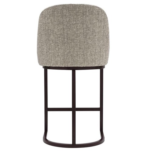 Leick Favorite Finds Barrel Back Metal Counter Stool Set in Gray/Espresso - Picture 20 of 23