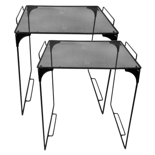 2pcs Locker Divider Shelf - Foldable Kitchen Metal Mesh Storage Shelf For - Picture 10 of 12