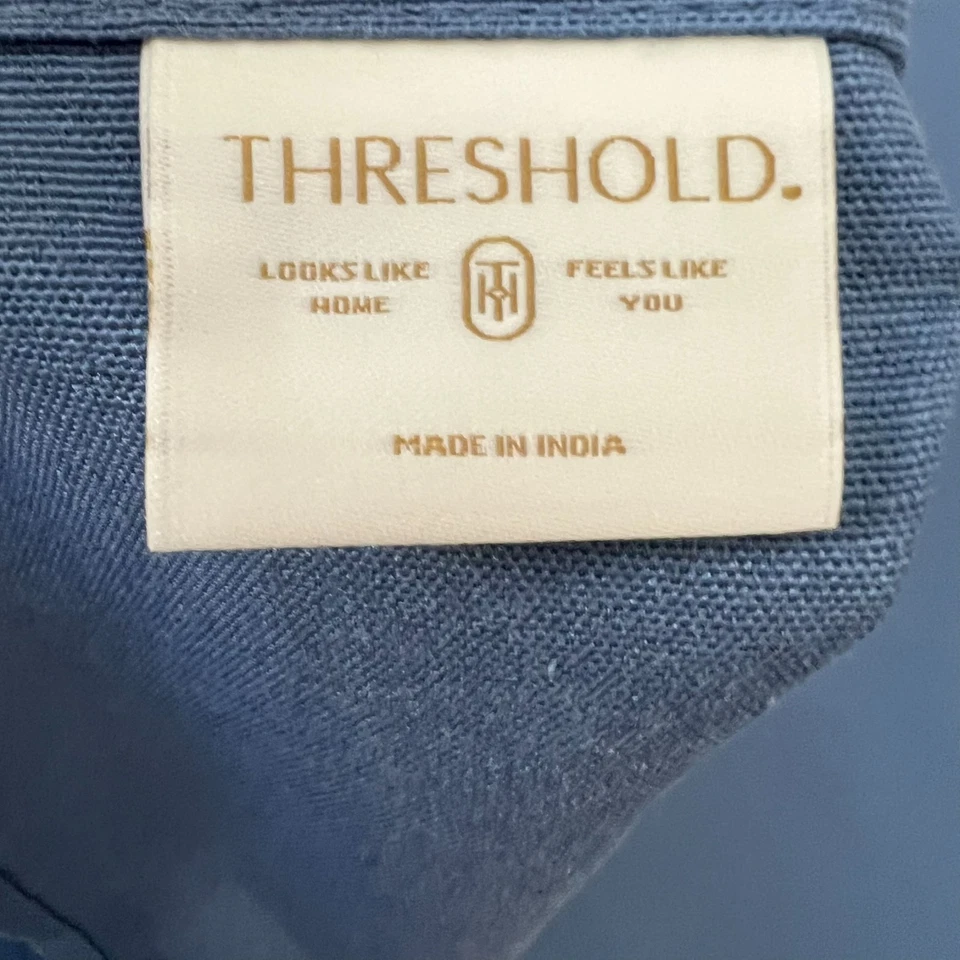 Threshold Tablecloth 61 x 104" Blue Cotton Blend - Image 2 of 4